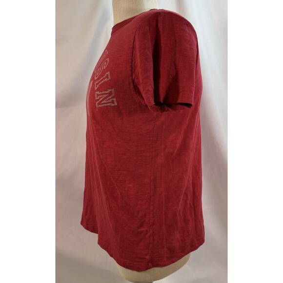 Company 47 Men's Wisconsin Badgers T-Shirt SZ Sm Short Sleeve Red 100% Cotton - Picture 3 of 7